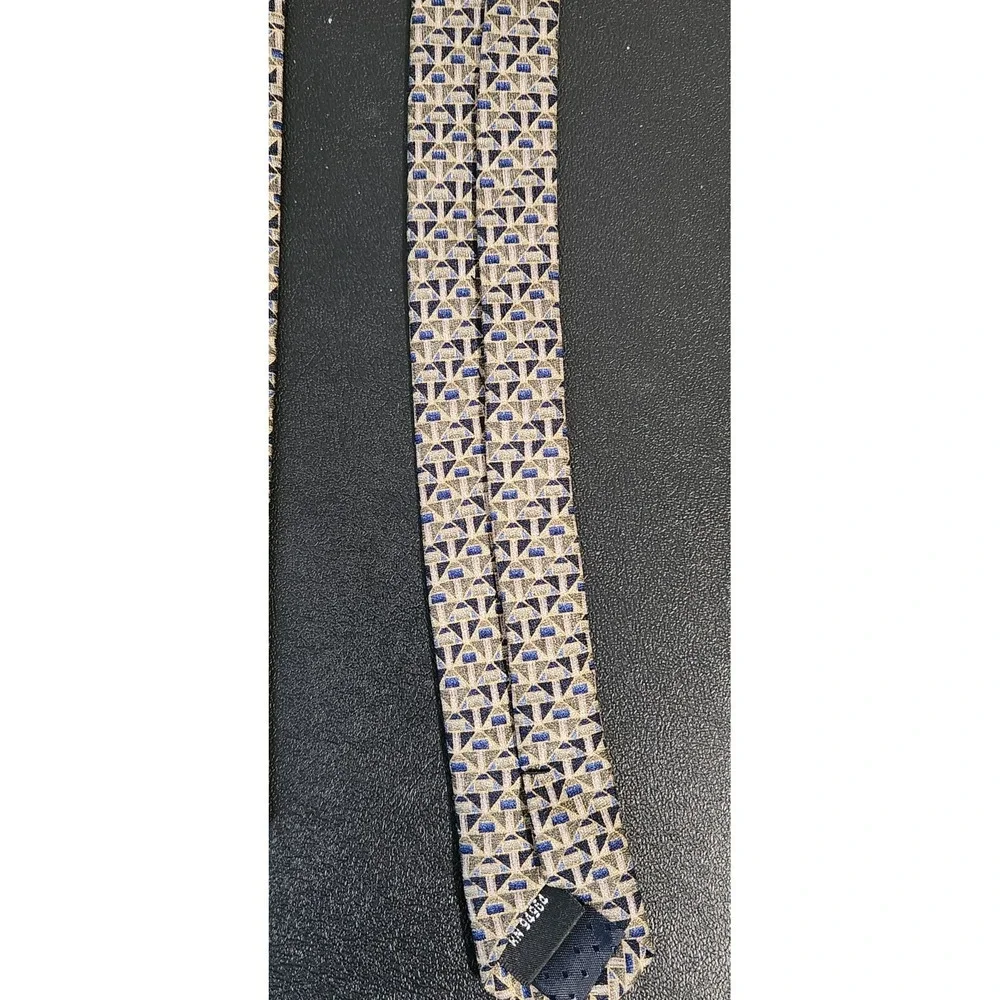 Stanley Blacker Men's Silk Tie Multicolor Geometric Diamond XL 59.5